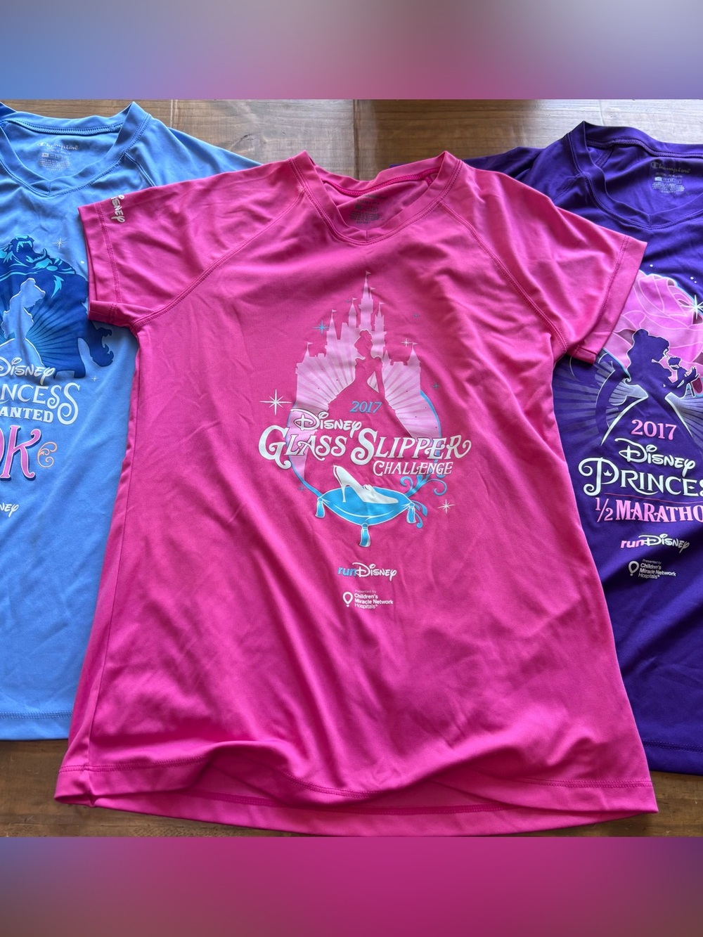 Set of 3 2017 Disney Princess Half Marathon runDisney Running Shirts-Size M-10K